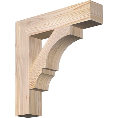 Ekena Millwork Balboa Block Smooth Bracket, Douglas Fir, 3 1/2"W x 18"D x 18"H BKT04X18X18BOA05SDF
